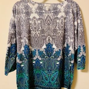 Chico’s summer weight 3/4 sleeve shirt